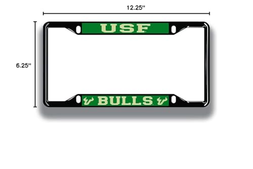 Elite Fan Shop South Florida Bulls License Plate Frame Black