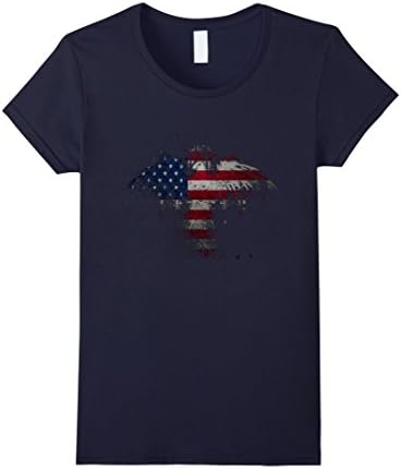 Womens American Eagle Flag Shirt XL Navy
