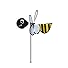 In the Breeze 2801 — Baby Bee Ground Spinner — Small Wind Spinner for Gardens, Planters, Flower Pots, Yards