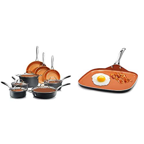 GOTHAM STEEL Pro Hard Anodized Pots and Pans 13 Piece Premium Cookware