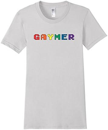 Women's Gaymer T-Shirt Small Silver