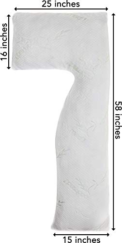 Enimay 7Heaven Luxury Full Size Body Pillow 100% CertiPUR-US Certified Shredded Memory Foam Made in USA (Adult) - Thumbnail 2