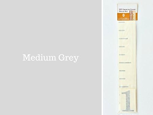 Little Acorns DIY Vinyl Growth Chart Ruler Decal Kit, Large #s - Medium Grey