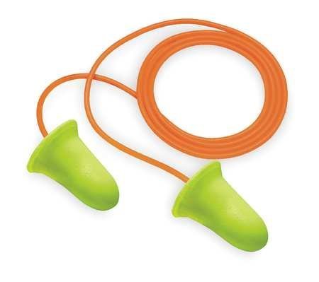 3M 312-1260 E-A-Rsoft FX Polyurethane Corded Earplugs, Hearing Conservation, Universal, Yellow (Pack of 200)