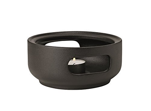 Stelton Theo Warmer, Food Warmer, Tea Warmer, Stoneware, Iron, Black/Brown, 15 x 7 cm x-631