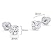 14k White Gold 4mm Basket Round Solitaire Cubic Zirconia Children Screw Back Baby Girls Earrings