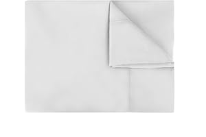 CHEDIN Micrifiber Breathable Flat Bed Sheets, Ultra Soft and Wrinkle Resistant Double Brushed Flat Sheet for Twin, Full, Queen, King - Machine Washable (White, Twin)