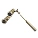 OPO Opera Glasses Theater Horse Racing Glasses Binocular Telescope with Handle (Gold with Gold Trim) 3X25