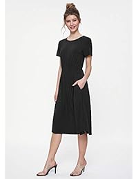 Weintee - Vestido de mujer con bolsillos