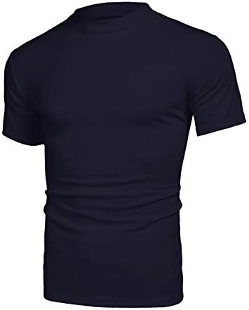ZEGOLO Mens Thermal Mock Turtleneck Long Sleeve T Shirt Knitted Pullover Basic Slim Fit Shirts