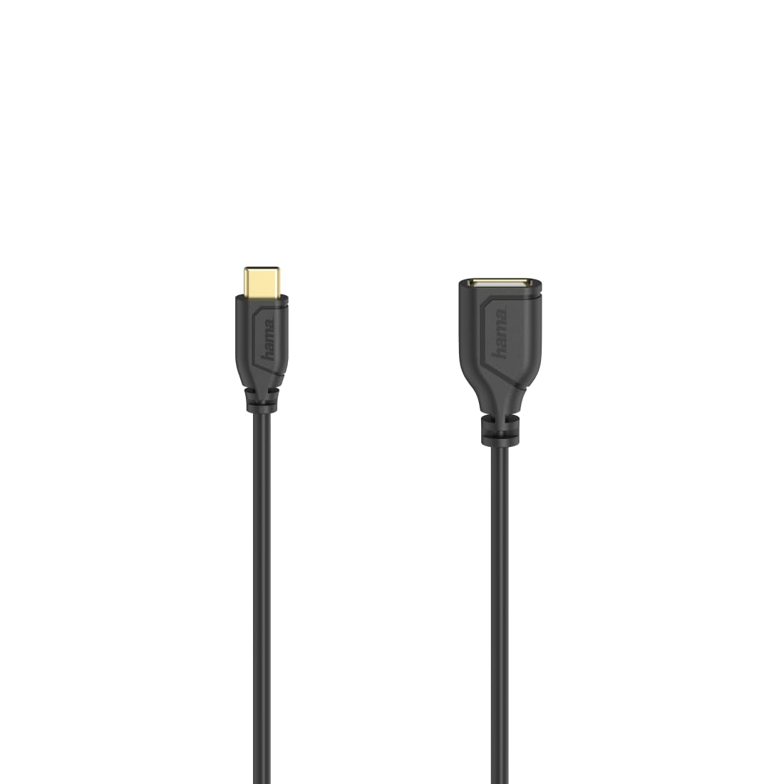 Hama "Flexi-Slim USB-C-OTG Cable, USB 2.0, 480 Mbit/s, Black, 0.15m