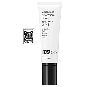 PCA SKIN Weightless Protection Broad Spectrum SPF 45 – Oil-Free Hydrating Face Sunscreen with 8.4% Zinc Oxide for Acne…