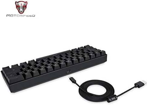 Portable Motospeed 61 Keys Mechanical Keyboard CK61 RGB LED Backlight Wired Gaming Keyboard for PC Desktop Tablets
