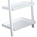 Topeakmart Living Room White Wooden 70 Inch 5 Tier Leaning Ladder Shelf Bookcase Bookshelf Stylish Display Storage Shelves Unit