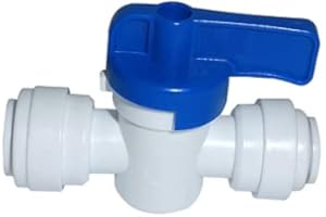 YZMSZ Food-Grade Quick Connector Push-In Tube Fitting,5/16" O.D. Equal Tube Shut off Ball Valve for Reverse Osmosis Water Filter Purifier (Pack of 5)