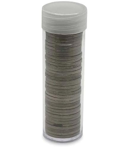 thumbnail image 2 of 100) BCW Brand Round Clear Plastic (Dime) Size Coin Storage Tube Holders With Screw On Lid 2 of 14