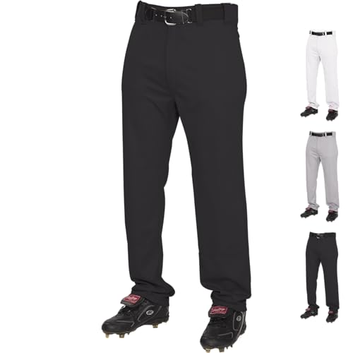 Rawlings Semi-Relaxed Full Length Baseball Pant | Solid & Piped Options | Adult Sizes | Multiple Colors