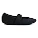 Nufoot Betsy Lou Women's Slippers, Foldable, Flexible Flats, Slipper Socks, Travel Slippers, Exercise Shoe, Dance Shoe, Yoga Socks, House Shoes, Indoor Shoes, Black, Large