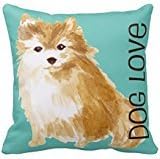 Dog Love Pomeranian Throw Pillow Case