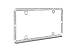 JR2 Shining Double Row Crystal Metal License Plate Frame+Free Screw Caps (White)