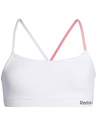 Reebok Girls Nylon   Spandex Sujetador deportivo activo sin costuras con almohadillas extraíbles (paquete de 4)