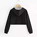 Sumen Teen Girls Short Pullover Letters Long Sleeve Hoodie Sweatshirt