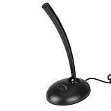 VAlinks Plug and Play USB Desktop Audio Microphone Elegant Arc Design Adjustable USB Mic for PC, Laptop and Mac, Applicable for Online Broadcasting, Online Meeting, MSN, Skype and More
