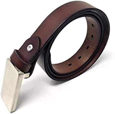 MBelt Hidden Multi-Tool Belt With Full Grain Leather Strap, Knife, Bottle Opener, and Screwdrivers - Black or Brown … (36, Brown)