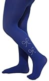Florence Girls Microfiber Hold and Stretch Rhinestone Footed Tights - Sizes 2-14