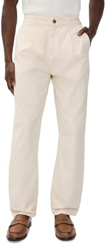 Lacoste Men's Loose Fit Piqué Pleated Pants, Port, Large at Amazon
