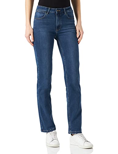 Wrangler Women's High Rise True Straight Fit Jean, Hudson, 0W x 34L