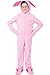 A Christmas Story Kids 'Ralphie Deranged Pink Bunny' Onesie Hooded Pajama, Pink, S/M