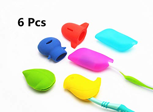 Toothbrush Holders Covers Protective Case Anti-Bacterial Hygienic Silicone for Home Daily Bathroom Travel Outdoor Camping Sport Running Hiking Accessories 6 Pcs - Thumbnail 5