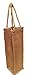 CarryGreen Pack of 3- Natural Jute Burlap One Bottle Wine Tote with Long rope handles size 4