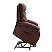 Homegear Microfiber Power Lift Electric Recliner Chair with Massage, Heat and Vibration with Remote Brown