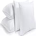 Niagara 4 Pack Pillow Protectors Standard 20x26 Inches Lab Certified Ultra Fresh Treated 100% Cotton Non Crinkle Quiet Breathable Zipper Covers Cases White