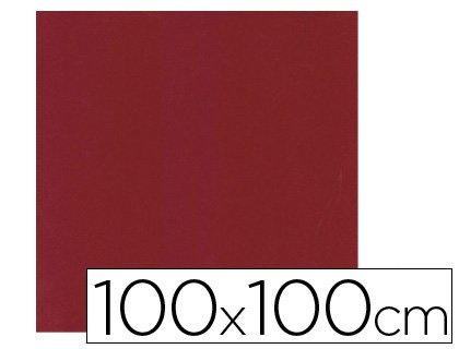 MAPELOR Bordeaux Paper Tablecloth, 100 x 100 cm, Box of 100 Units