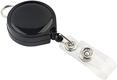 NEW Retractable reel with Belt Clip for ID Badge Reel (Black)