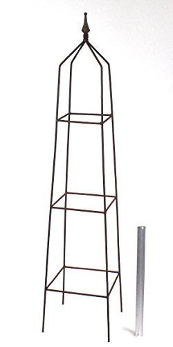 Rost Obelisk, quadratisch, Rankgerüst 140 cm hoch – Bild 3