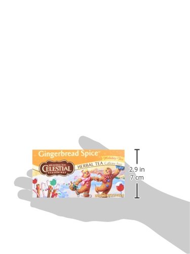 CELESTIAL SEASONINGS HOLIDAY TEA GINGERBREAD SPICE HERB TEA, 20-COUNT (PACK OF 6)