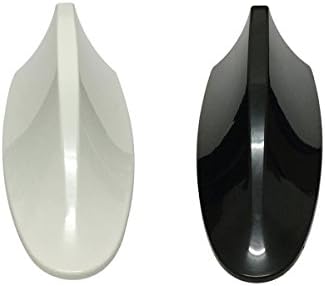 Panpage Combo Set White and Black Car Roof Shark Fin 171mm x 75mm Antenna For All Brand Car Auto External Accessories