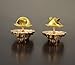 Gold Tone Cool Relief Lion Head Men Women Shirt Suit Collar Pin Badge Brooches