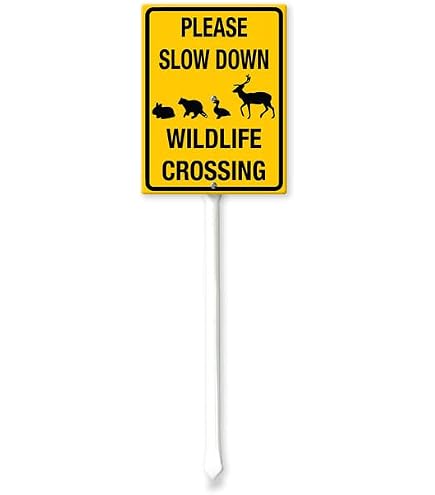 Ymaotrade 'Drive Slow Animals At Play' Aluminum Sign - 12x16 Inch Rust-Free Outdoor Metal Sign