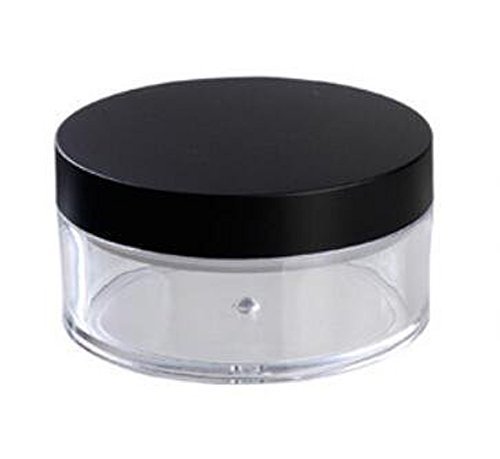 Clear 50g 50ml Plastic 2 Pcs Powder Puff Container Case Makeup Cosmetic Jars Face Powder Blusher Storage Box With Sifter Lids