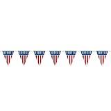 14ft Plastic Patriotic American Flag Pennant Banner