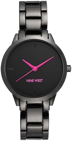 Nine West Women\'s Navy Blue And Rose Gold Analog Quartz Solid Strap Round Watch Amazon.com: Nine West Women main image 3