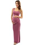 PattyBoutik Mama Scoop Neck Sleeveless Maxi Dress