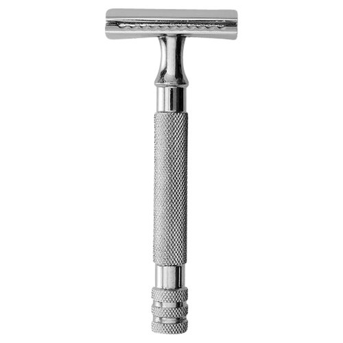 Elkaline Double Edge Razor Heavy Duty Safety Razor Long Handled - 2 Free Single Blade Razor Blades - The Best Quality Shaving Razors For Men and Women - Thumbnail 3