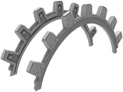 shapeways Shoulder Pad Topper - Cogs (2pcs), Smoothest Fine Detail Plastic
