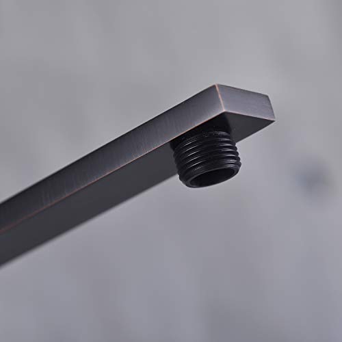 HANEBATH Brass Gooseneck Shower Arm and Flange, Oil Rubbed Bronze
